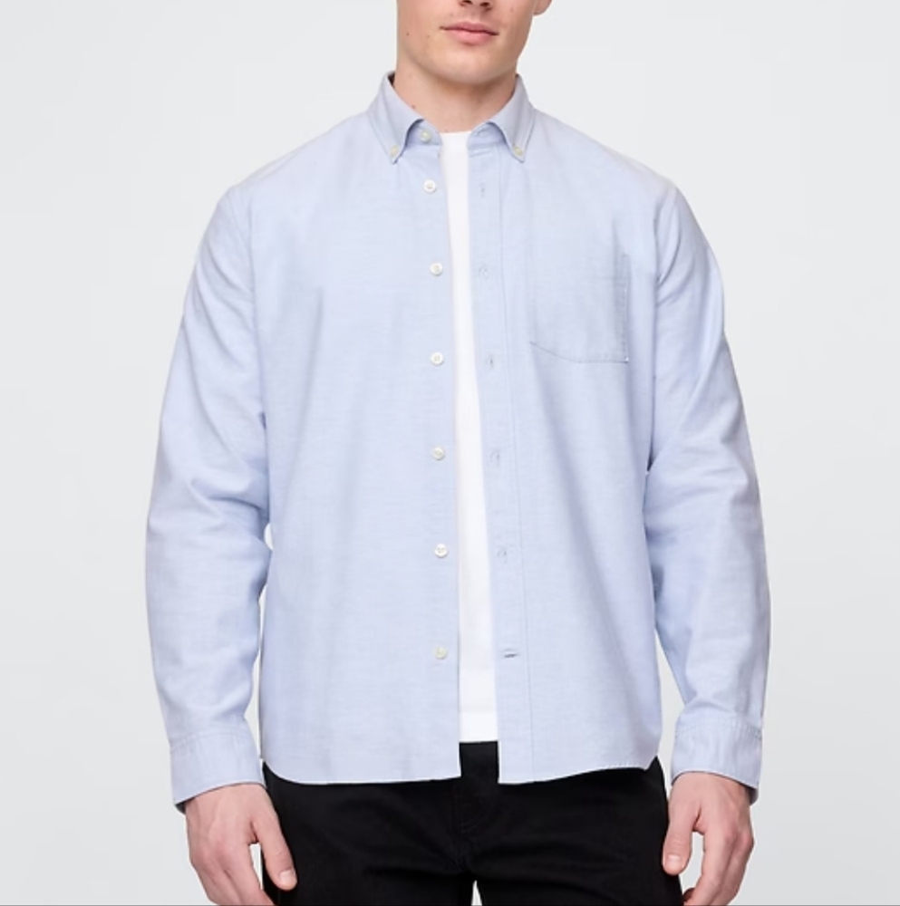 Gap Light Blue Button-Up Oxford Shirt